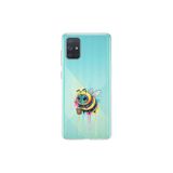 Samsung Galaxy A71 ile uyumlu Splash arı Tasarımlı Slimfit şeffaf silikon kılıf