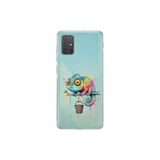 Samsung Galaxy A71 ile Uyumlu Splash Bukalemun Tasarımlı Şeffaf Silikon Kılıf