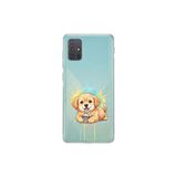 Samsung Galaxy A71 ile Uyumlu Splash Köpek Tasarımlı Şeffaf Silikon Kılıf