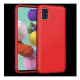 Samsung Galaxy A71 Ince Mat Silikon Kılıf Kırmızı