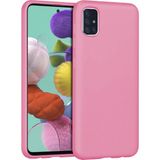 Samsung Galaxy A71 Ince Mat Silikon Kılıf Pembe