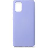 Samsung Galaxy A71 Kılıf Nano Içi Kadife Silikon - LILA-(5796)