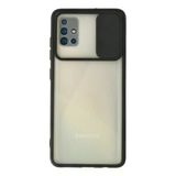 Samsung Galaxy A71 Kılıf Palm Buzlu Kamera Sürgülü Silikon - Siyah-(5796)