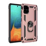 Samsung Galaxy A71 Kılıf Sofya Yüzüklü Silikon Kapak - Rose-(5796)