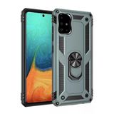 Samsung Galaxy A71 Kılıf Sofya Yüzüklü Silikon Kapak - Yeşil-(5796)
