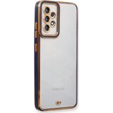 Samsung Galaxy A73 5G Kılıf Liva Lens Silikon - Mavi-(5796)