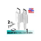 Samsung Galaxy A73 5G Şarj Kablosu Type C Hızlı Şarj Kablosu 25W