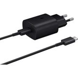 Samsung Galaxy A73 Fast Charging 25W Type-C Çıkışlı Kablolu Siyah Şarj Aleti