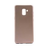 Samsung Galaxy A8 Plus 2018 Kılıf Soft ve Pürüzsüz Yüzey Ipeksi Silikon Kapak Hopy - Gold