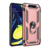 Samsung Galaxy A80 Kılıf Sofya Yüzüklü Standlı Zırhlı Silikon Kılıf