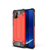 Samsung Galaxy A81 / Note 10 Lite ile uyumlu Çİft Katman Koruyucu Crash Military Tank Kılıf - Kırmızı