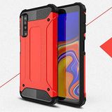 Samsung Galaxy A9 2018 ile uyumlu Çİft Katman Koruyucu Crash Military Tank Kılıf - Kırmızı