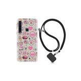 Samsung Galaxy A9 2018 ile Uyumlu Kılıf Desenli Silikon + Şarj Kulaklık Koruyucusu Donut Flamingo 1415