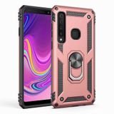Samsung Galaxy A9 2018 Kılıf Sofya Yüzüklü Standlı Zırhlı Silikon Kılıf