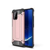 Samsung Galaxy A91 / S10 Lite ile uyumlu Çİft Katman Koruyucu Crash Military Tank Kılıf - Rose Gold