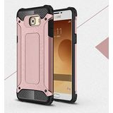 Samsung Galaxy C5 ile uyumlu Çİft Katman Koruyucu Crash Military Tank Kılıf - Rose Gold