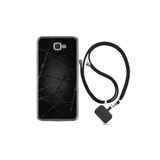 Samsung Galaxy C7 ile Uyumlu Kılıf Silikon Desen Boyun Askılı Dikenli Tel 1779