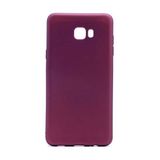 Samsung Galaxy C9 Pro Kılıf Soft ve Pürüzsüz Yüzey Ipeksi Silikon Kapak Hopy - Mürdüm