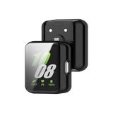 Samsung Galaxy Fit 3 SM-R390 Uyumlu Parlak Kenarlı Ekran Koruyuculu Sert Kasa Koruyucu Siyah