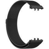 Samsung Galaxy Fit 3 Uyumlu Metal Hasır Kordon Güçlü Mıknatıs - Siyah