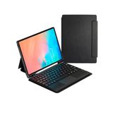 Samsung Galaxy ile uyumlu Tab S10 FE Border Keyboard Bluetooh Bağlantılı Standlı Klavyeli Tablet Kılıfı Siyah