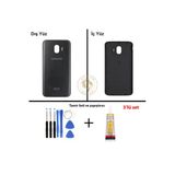 Samsung Galaxy J2 Pro 2018 J250 Siyah Renk Uyumlu Arka Kapak + Tamir Seti + B7000 Yapıştırıcı Arka Cam Batarya Kapağı Pil Kapağı Lazer Kesim Back Cover Galaxy J2 Pro Uyumlu