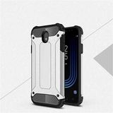 Samsung Galaxy J3 Pro ile uyumlu Çİft Katman Koruyucu Crash Military Tank Kılıf - Gri
