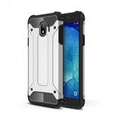 Samsung Galaxy J4 ile uyumlu Çİft Katman Koruyucu Crash Military Tank Kılıf - Gri