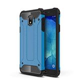 Samsung Galaxy J4 ile uyumlu Çİft Katman Koruyucu Crash Military Tank Kılıf - Mavi