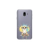 Samsung Galaxy J4 ile Uyumlu Splash Mirket Tasarımlı Slimfit Şeffaf Silikon Kılıf