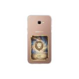 Samsung Galaxy J4+ Plus ile Uyumlu Burç Kartları Aslan Tasarımlı Şeffaf Silikon Kılıf