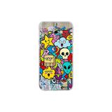 Samsung Galaxy J4+ Plus ile Uyumlu Grafiti Doodle Tasarımlı Şeffaf Silikon Kılıf