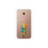 Samsung Galaxy J4+ Plus ile uyumlu Splash ahtapot tasarımlı şeffaf silikon kılıf