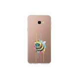 Samsung Galaxy J4+ Plus ile uyumlu Splash arı Tasarımlı Slimfit şeffaf silikon kılıf