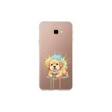 Samsung Galaxy J4+ Plus ile Uyumlu Splash Köpek Tasarımlı Slimfit Şeffaf Silikon Kılıf