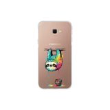 Samsung Galaxy J4+ Plus ile Uyumlu Splash Tembel Hayvan Tasarımlı Şeffaf Silikon Kılıf