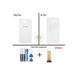 Samsung Galaxy J5 Beyaz Renk Uyumlu Arka Kapak + Tamir Seti + B7000 Yapıştırıcı Arka Cam Batarya Kapağı Pil Kapağı Lazer Kesim Back Cover Galaxy J5 Uyumlu