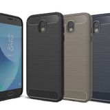 Samsung Galaxy J5 Pro Kilif Karbon Fiber Silikon Kapak + Nano Cam