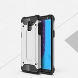 Samsung Galaxy J6 ile uyumlu Çİft Katman Koruyucu Crash Military Tank Kılıf - Gri