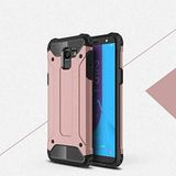 Samsung Galaxy J6 ile uyumlu Çİft Katman Koruyucu Crash Military Tank Kılıf - Rose Gold