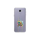 Samsung Galaxy J6 ile uyumlu Splash arı Tasarımlı Slimfit şeffaf silikon kılıf