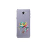 Samsung Galaxy J6 ile Uyumlu Splash Bukalemun Tasarımlı Slimfit Şeffaf Silikon Kılıf