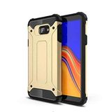 Samsung Galaxy J6 Plus ile uyumlu Çİft Katman Koruyucu Crash Military Tank Kılıf - Gold