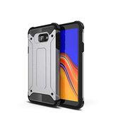 Samsung Galaxy J6 Plus ile uyumlu Çİft Katman Koruyucu Crash Military Tank Kılıf - Gri