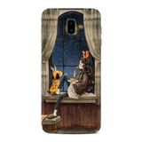 Samsung Galaxy J6 Plus ile Uyumlu Kılıf Desenli Silikon Güzel ile Uyumlu Kılıf Ananas Camera Glass 1358