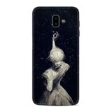Samsung Galaxy J6 Plus ile Uyumlu Kılıf Desenli Silikon Güzel ile Uyumlu Kılıf Star Woman 1332