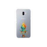Samsung Galaxy J6+ Plus ile uyumlu Splash ahtapot tasarımlı şeffaf silikon kılıf