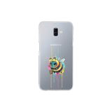 Samsung Galaxy J6+ Plus ile uyumlu Splash arı tasarımlı şeffaf silikon kılıf