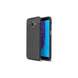 Samsung Galaxy J6 Plus Kılıf Uzun Ömürlü ve Dayanıklı Dermiq Premium Esnek Lüks Silikon Kapak - Black