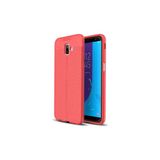 Samsung Galaxy J6 Plus Kılıf Uzun Ömürlü ve Dayanıklı Dermiq Premium Esnek Lüks Silikon Kapak - Red